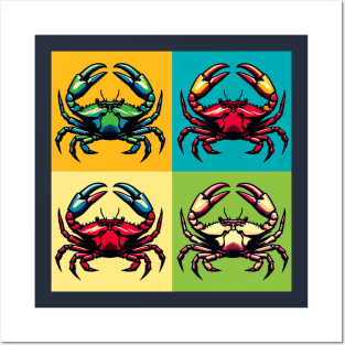 Pop True Crab Art - Trendy Marine Life Posters and Art